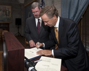 Justice Bivins and Governor Haslam