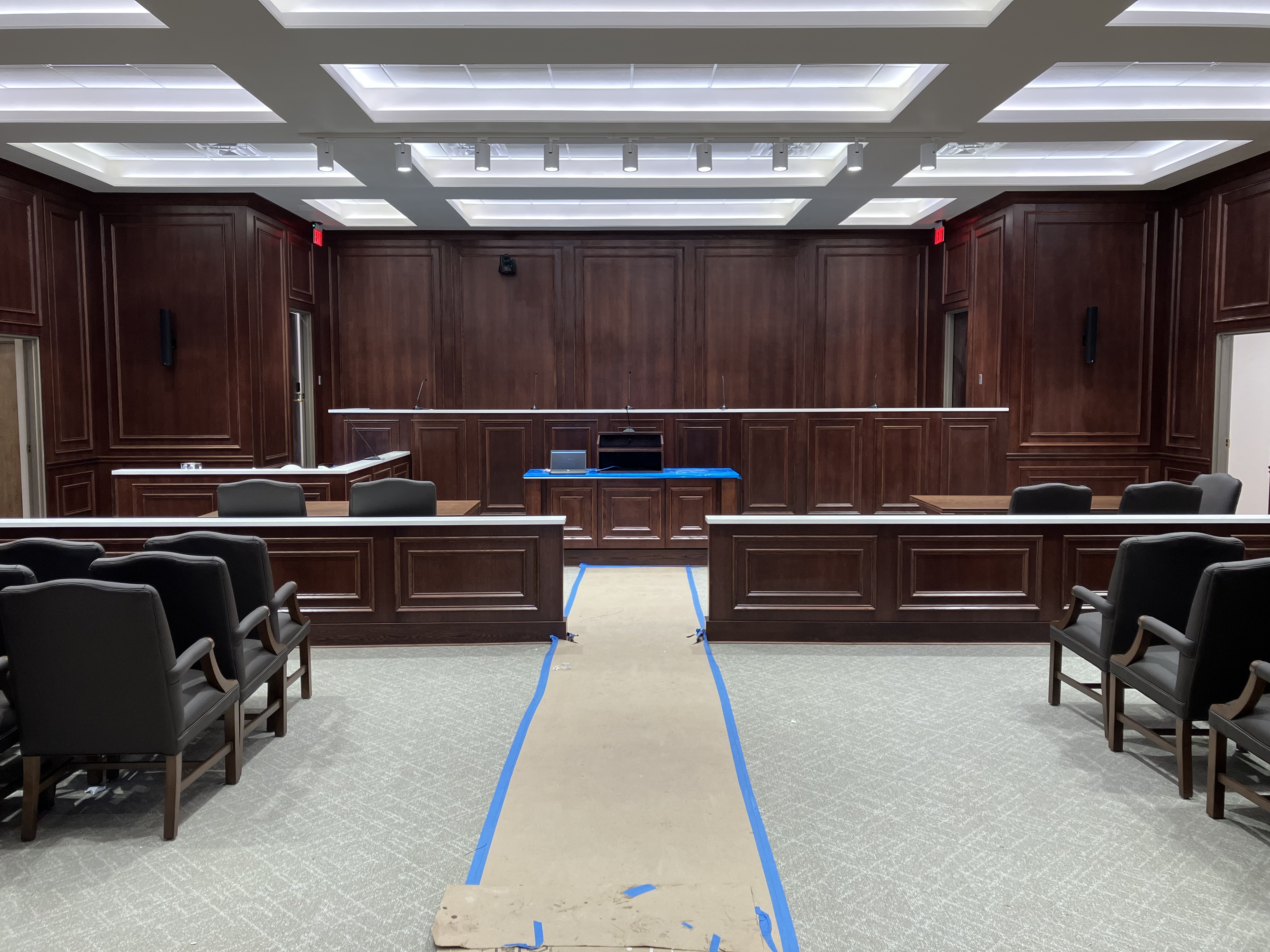 The courtroom after the renovation