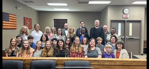 Judge Bradley Owens with one of his Choices & Consequences classes