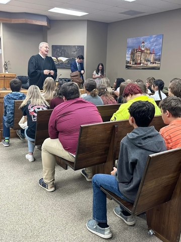 Judge Owens speaking to students in his Choices & Consequences class