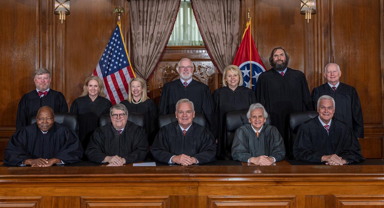 Twelve Tennessee Court of Appeals Judges behind the bench 2026